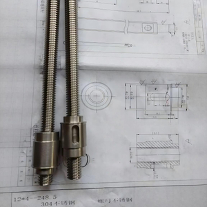 Diameter 12mm Lead 4mm Tr12x4 T12x4 SUS304 Trapezoidal Lead Screw And Nut