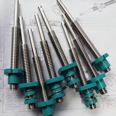 Tr10x2 T10x2 Precision Diameter 10mm Lead 2mm Lead Screw with Anti-backlash Nut