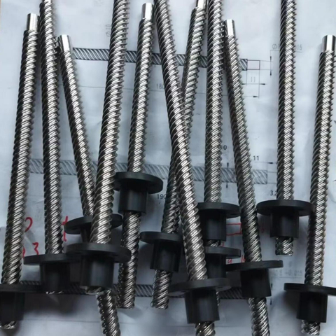 Diameter 10mm Lead 20mm Smooth Operation Tr10x20 Lead Screw And Flange Acetal Nut