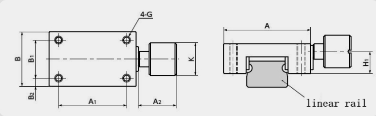 MSD mini linear guide clamp brake dimensions