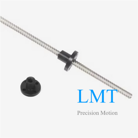 Tr8x12 Rolled Lead Screw 3mm Pitch 4 Thread Starts T8 with Plastic Flange Nut 