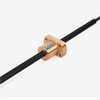 Diameter 6.35mm Lead 1.2192mm ACME Lead Screw 6.35x1.2192 Single Thread Start with Flange Nut 