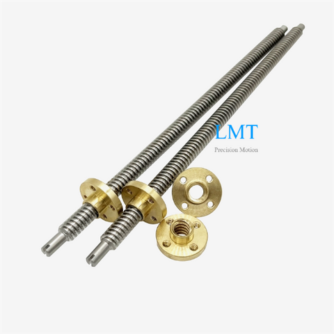 Tr12x6 Stainless Steel Lead Screw 3mm Pitch 2 Thread Starts T12 Screw with Brass Nut 