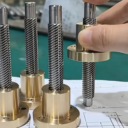 T12 Diameter 12mm Tr12x20 High Speed SUS304 Lead Screw And Bronze Flange Nut