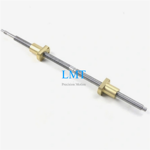 Tr10x3 Diameter 10mm Smooth Bidirectional Lead Screw with Flange Nut