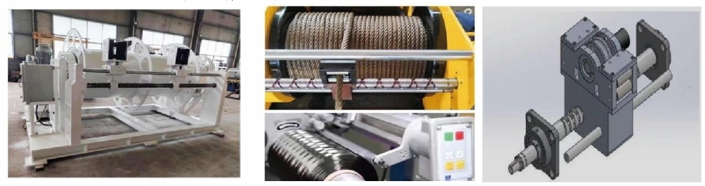 Reciprocating screw for large winches