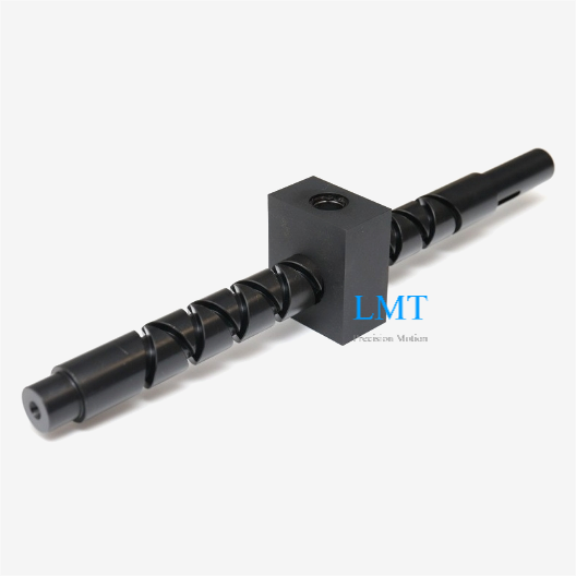 40x40 Diameter 40mm Pitch 40mm Carbon Steel Black Oxide Finish Self Reversing Screw and Nut