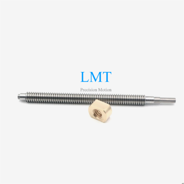 Diameter 9.525mm Lead 1.5875mm Stainless Steel ACME Lead Screw A9.525x1.5875 with Bronze Nut