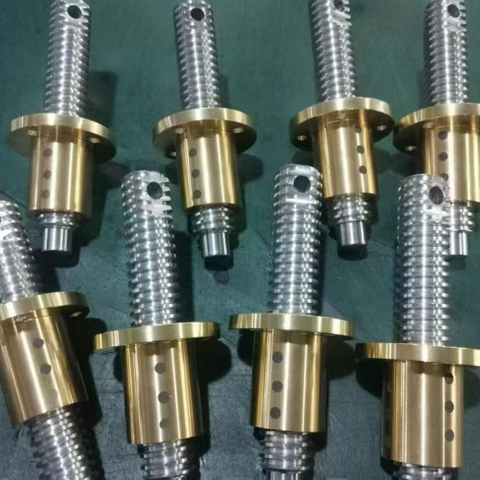 T25 Tr25x5 Diameter 25mm Lead 5mm S45C Lead Screw with Graphite-embedded Brass Nut