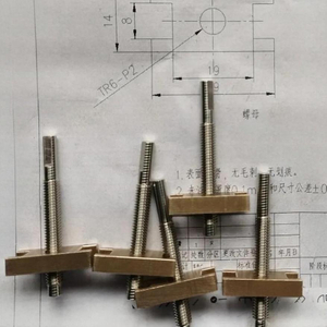 Diameter 6mm Lead 2mm Tr6x2 T6x2 SUS304 Lead Screw And Copper Nut