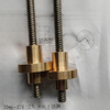 12mm Diameter 6mm Lead Tr12x6 Trapezoidal Lead Screw And Flange Tin Bronze Nut