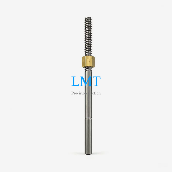 Diameter 5mm Stainless Steel Tr5x2 Miniature Lead Screw And Brass Hex Nut