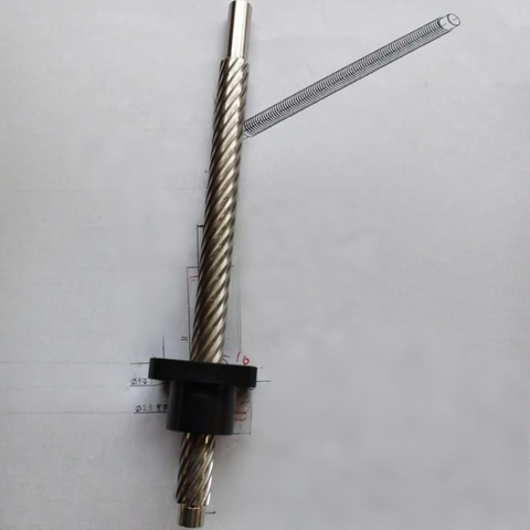 OD 10mm Lead 50mm Tr10x50 SUS304 Lead Screw And Flange Acetal Nut