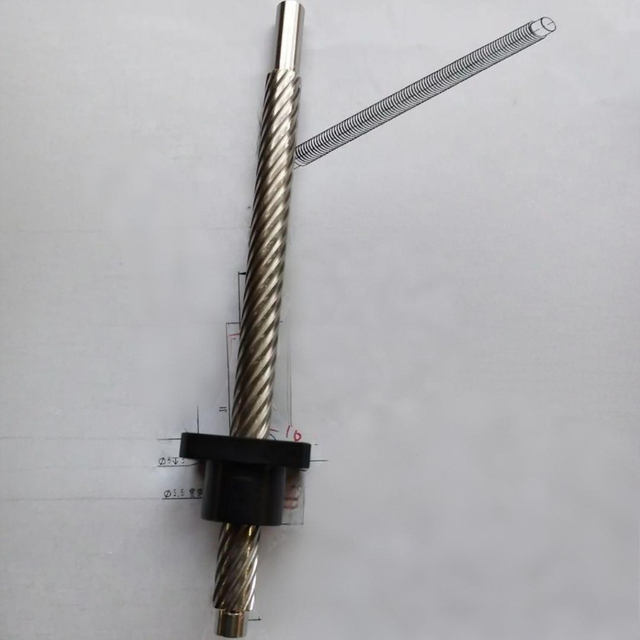 OD 10mm Lead 50mm Tr10x50 SUS304 Lead Screw And Flange Acetal Nut