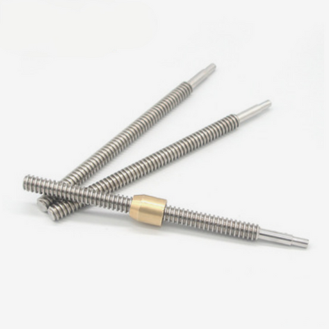 Custom Trapezoidal Thread Lead Screw Tr10x3 And Compact Brass Nut