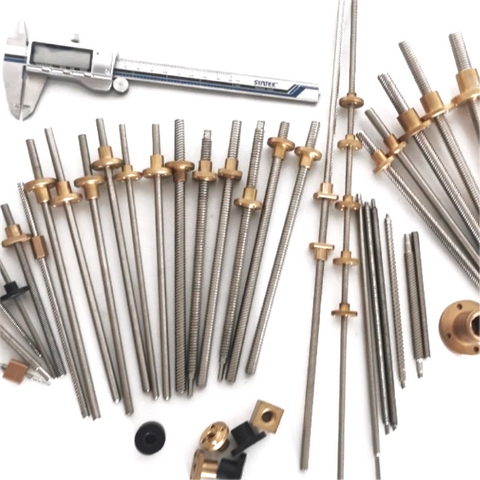 Tr5×10 Diameter 5mm Lead 10mm Trapezoidal Screw with Nut