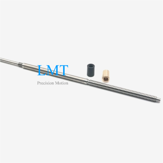 T3.5x2 Diameter 3.5mm Lead 2mm Rolled Lead Screw with Round Nut