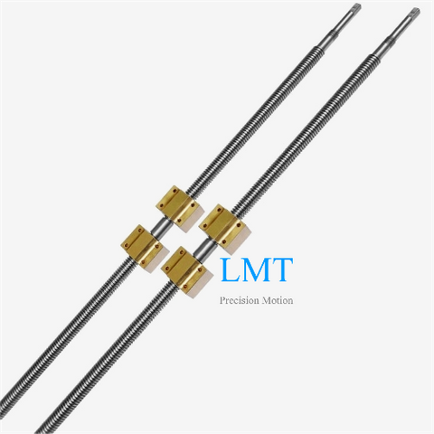 Tr12x2 Bidirectional Screw 2mm Pitch Single Thread Start T12 Twin Lead Screw with Nut