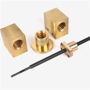 Diameter 6.35mm Lead 1.2192mm ACME Lead Screw 6.35x1.2192 Single Thread Start with Flange Nut 