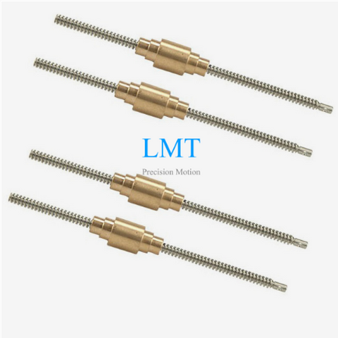Diameter 3.5mm Lead 2.4mm Tr3.5x2.4 T3.5x2.4 Trapezoidal Lead Screw And Copper Nut