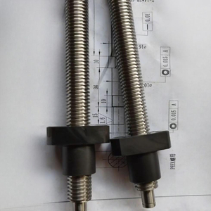 Diameter 14mm Lead 2mm Tr14x2 T14x2 Lead Screw Rod And PEEK Flange Nut