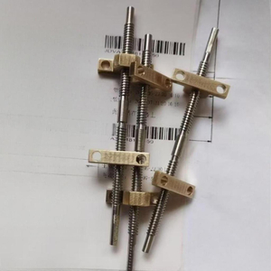 Diameter 4mm Lead 1mm Twin Lead T4x1 Tr4x1 Bi-directional Lead Screw with Brass Nut
