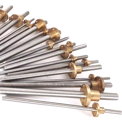 Tr6x20 Dia 6mm Lead 20mm Trapezoidal Screw & Nut