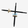 T9 Diameter 9mm Lead 12mm Tr9x12 Lead Screw 2mm Pitch 6 Thread Starts with PEEK Flange Nut 