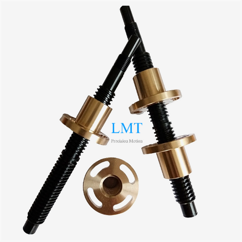 Tr10x2 Right And Left Hand Thread Lead Screw T10 with Bronze Flange Nut ROHS Compliant