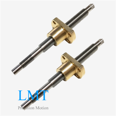 T12x2 Lead Screw 2mm Pitch Single Thread Start T12 Screw with Copper Alloy Nut 