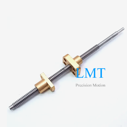 T8x2 Right And Left Hand Thread Stainless Steel Lead Screw with Bronze Flange Nut