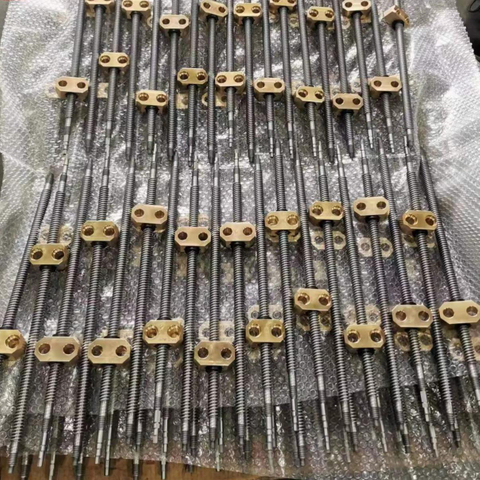 8mm Diameter 2mm Lead Pitch Tr8x2 Customizable Tr8 Lead Screw Single Thread Start with Nut 