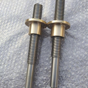 OD 14mm Lead 10mm Tr14x10 C45 Lead Screw And Bronze Flange Nut