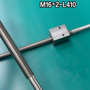 Diameter 16mm Pitch 2mm Precision M16x2 SUS304 Lead Screw And Square Nut