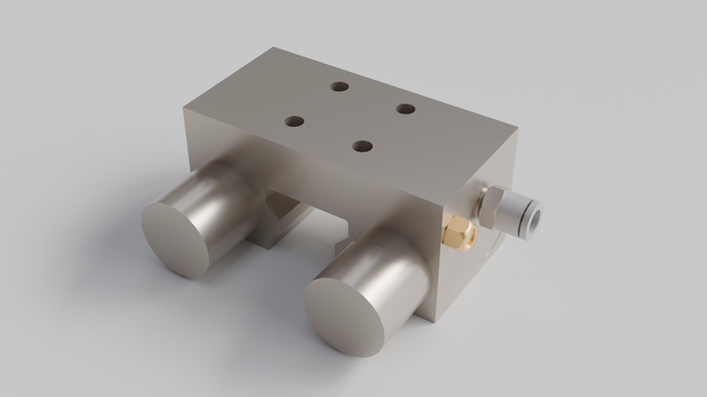 Pneumatic normally close roller guide clamp and brake